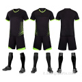 Kit di design personalizzato Youth Black Soccer Uniforms Jersey